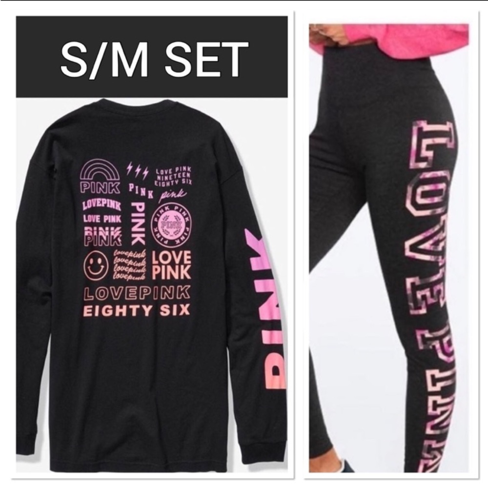 NWT VS PINK S/M OMBRÉ TIE DYE SET